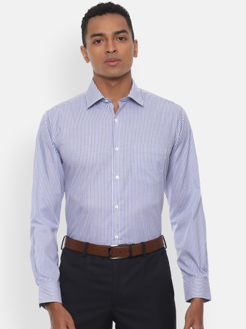 

Van Heusen Men Blue Regular Fit Checked Casual Shirt