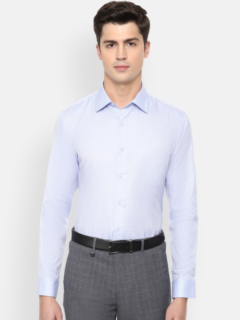 

Van Heusen Men Blue Slim Fit Checked Casual Shirt