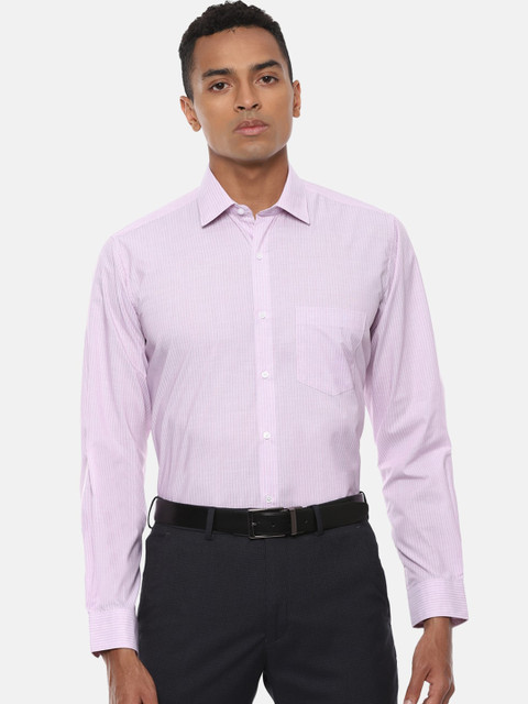 

Van Heusen Men Pink Regular Fit Striped Formal Shirt