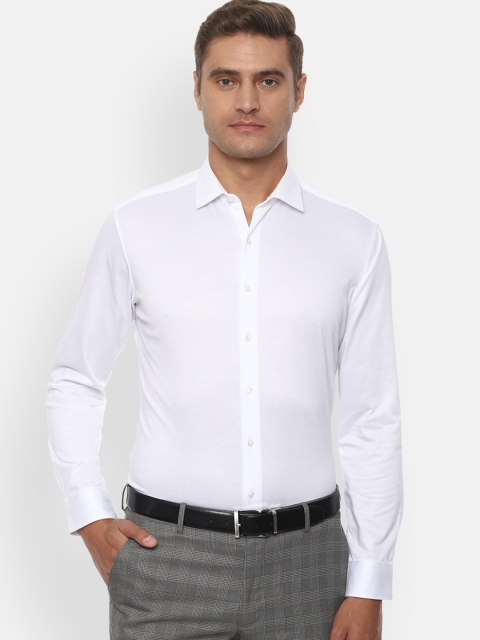 

Van Heusen Men White Slim Fit Solid Casual Shirt
