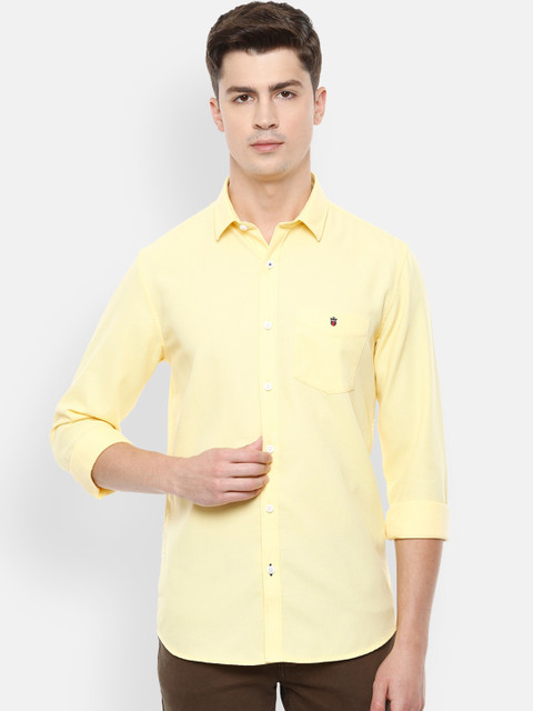 

Louis Philippe Sport Men Yellow Slim Fit Solid Casual Shirt