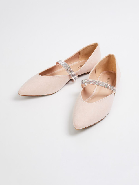 

Ginger by Lifestyle Women Pink Solid PU Ballerinas