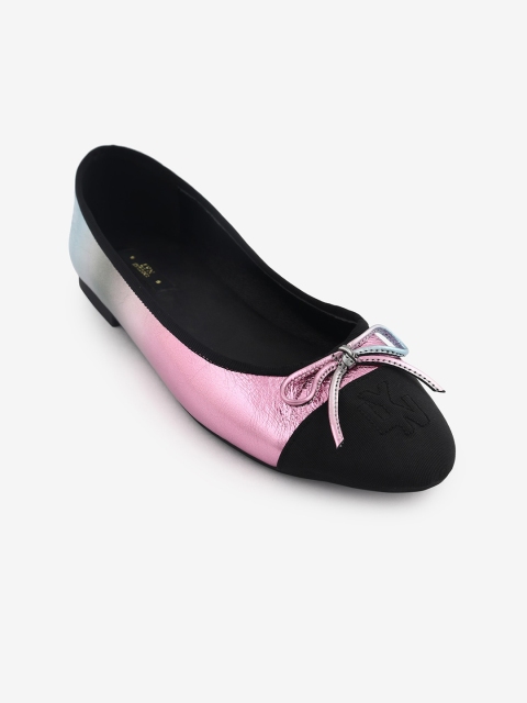 

LYN Women Pink Solid PU Ballerinas