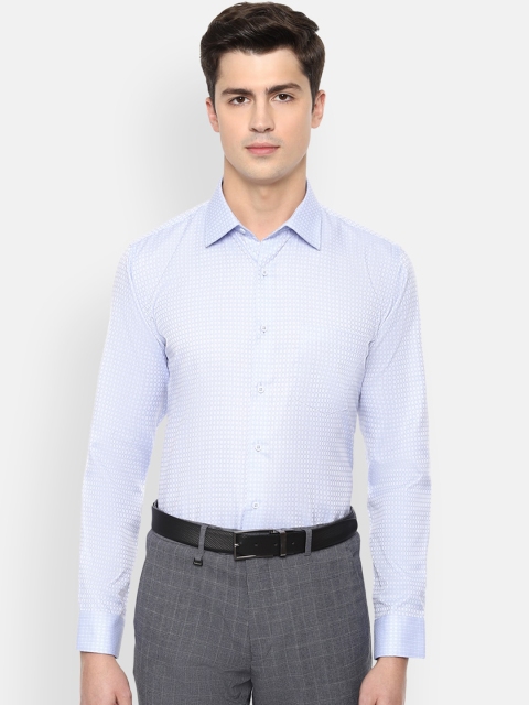 

Van Heusen Men Blue Slim Fit Striped Casual Shirt
