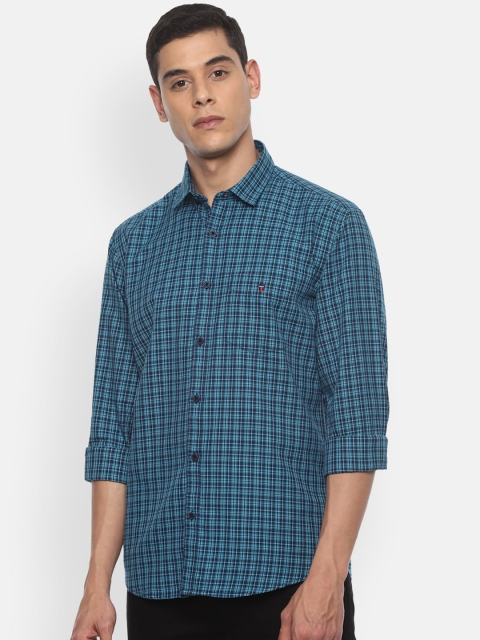 

Louis Philippe Sport Men Blue Slim Fit Checked Casual Shirt