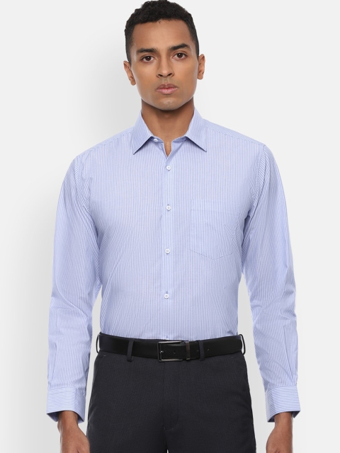 

Van Heusen Men Blue Regular Fit Striped Formal Shirt