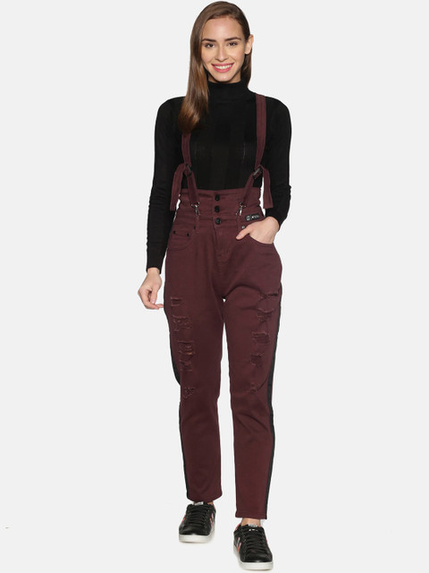 

KULTPRIT Women Maroon Skinny Fit Jeans