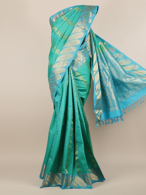 

Pothys Green Woven Design Pure Silk Saree