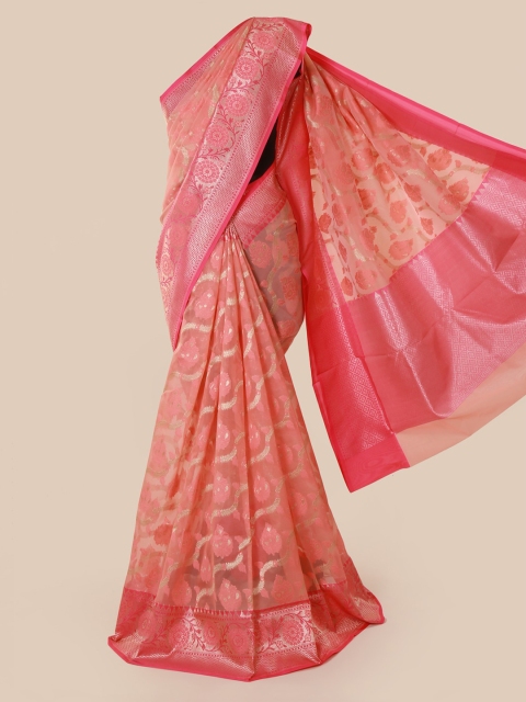

Pothys Pink Woven Design Tissue Saree