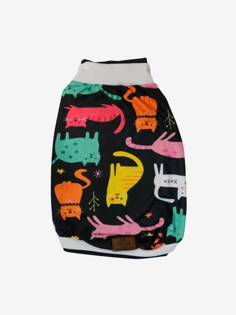 

Pawsindia Black & Pink Clowder Printed Dog T-Shirt L