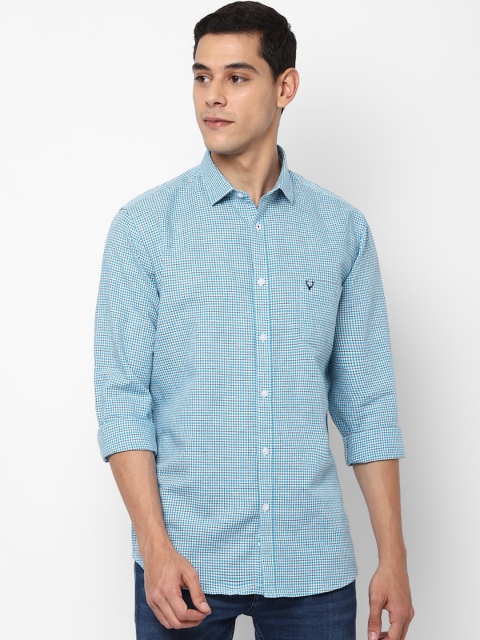 

Allen Solly Men Blue Slim Fit Checked Casual Shirt