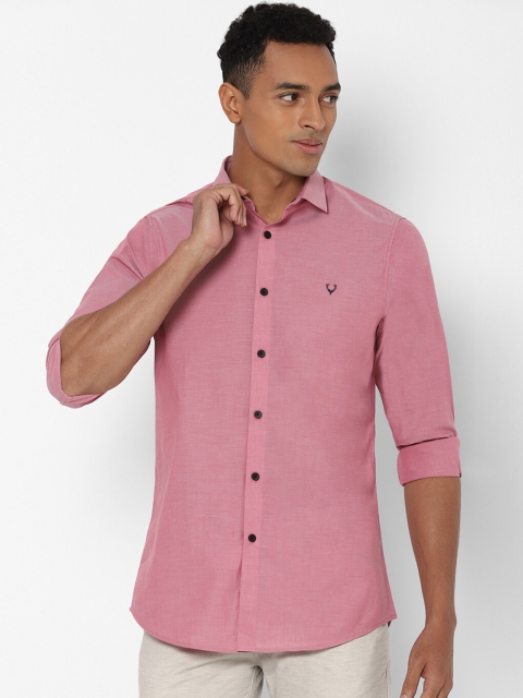 

Allen Solly Men Pink Slim Fit Solid Casual Shirt