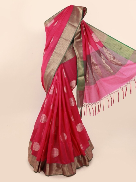 

Pothys Magenta Woven Design Cotton Blend Saree