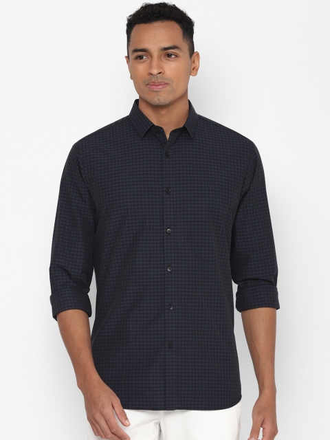 

Allen Solly Men Navy Blue Slim Fit Checked Casual Shirt