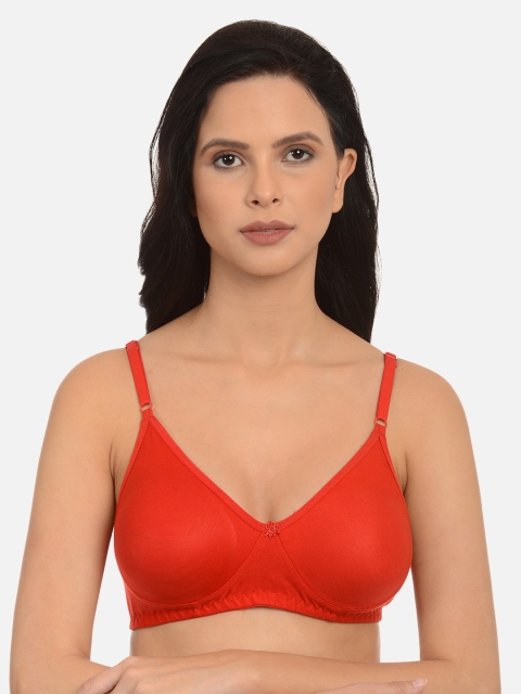 

mod & shy Red Solid Non-Wired Non Padded Everyday Bra MS85M