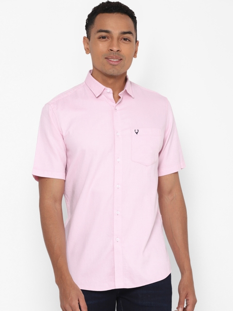 

Allen Solly Men Pink Slim Fit Solid Casual Shirt