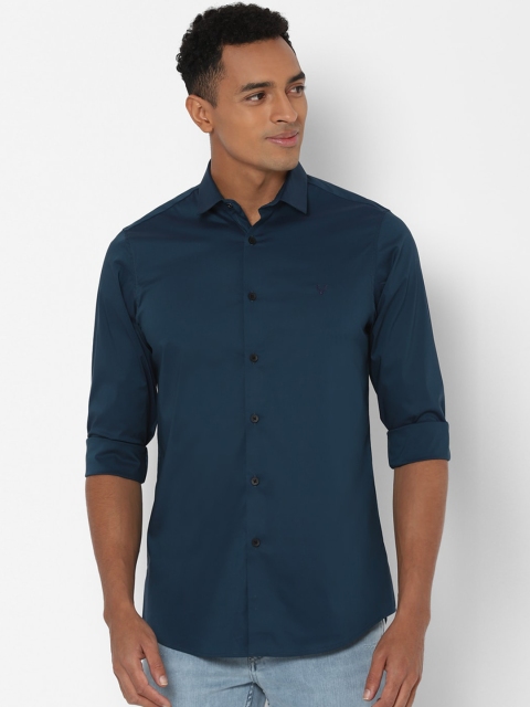 

Allen Solly Men Blue Slim Fit Solid Casual Shirt