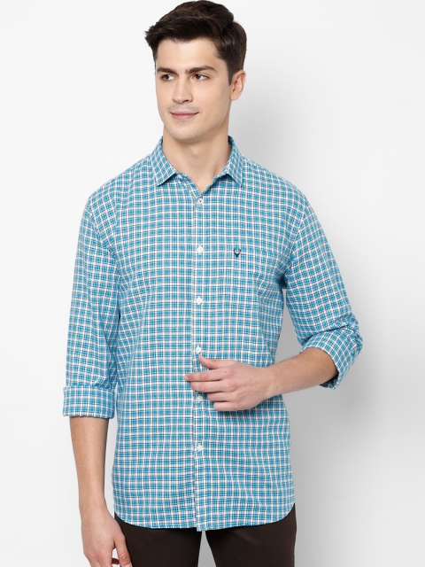 

Allen Solly Men Blue Slim Fit Checked Casual Shirt