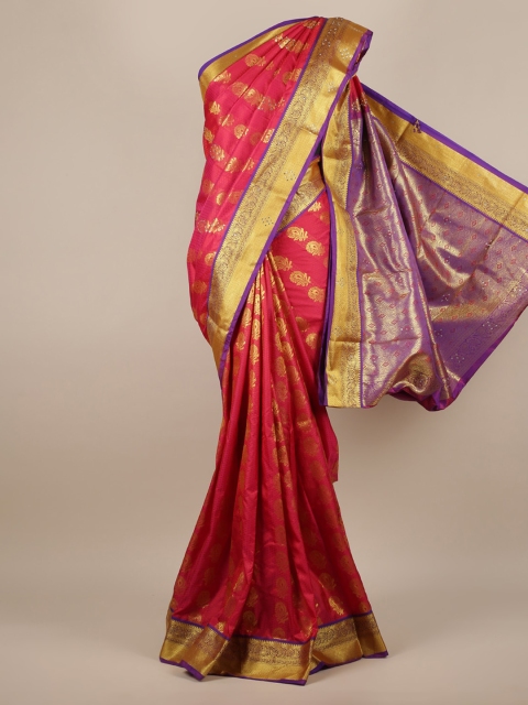 

Pothys Pink Woven Design Art Silk Saree