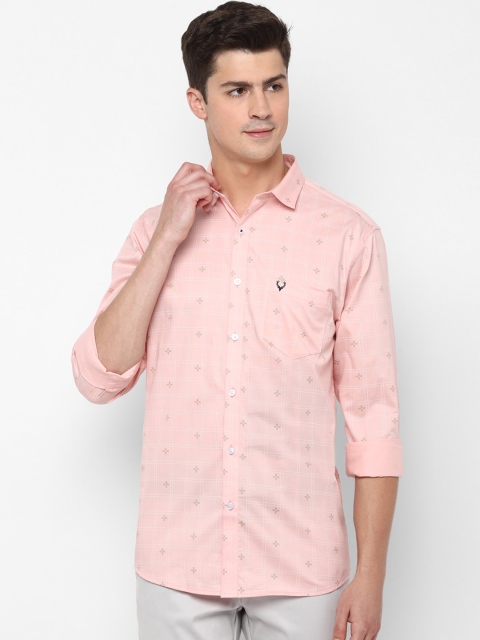 

Allen Solly Men Peach-Coloured Slim Fit Printed Casual Shirt