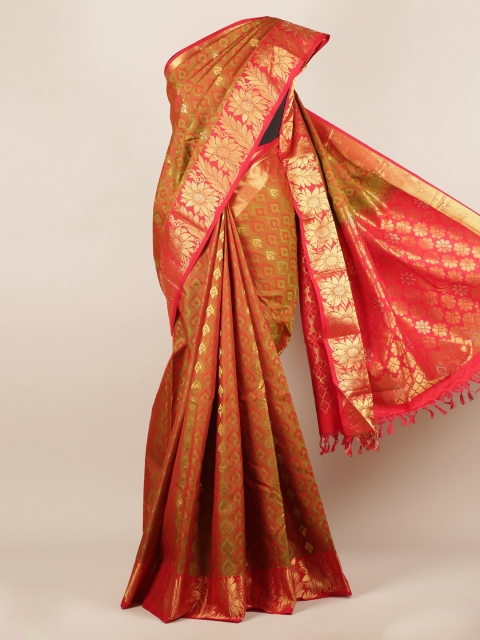 

Pothys Green Woven Design Pure Silk Saree