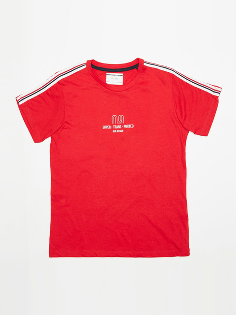 

Octave Boys Red Solid Round Neck T-shirt