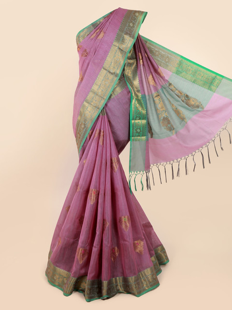 

Pothys Lavender Woven Design Cotton Blend Saree