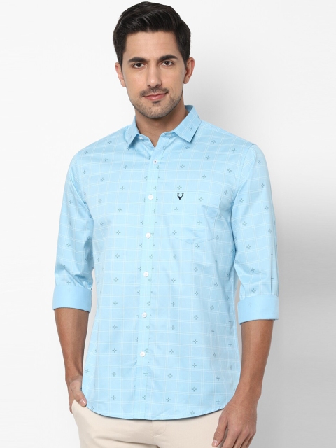 

Allen Solly Men Blue Slim Fit Printed Cotton Casual Shirt