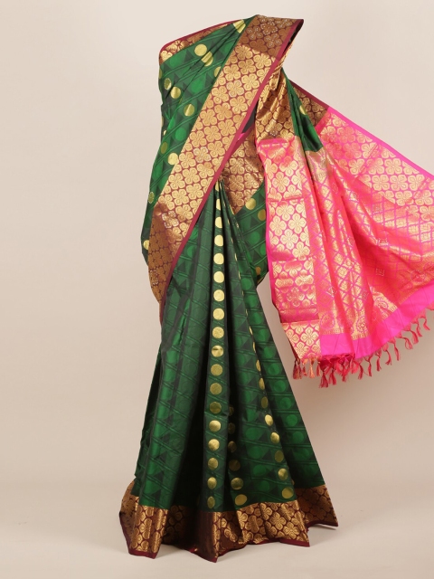 

Pothys Green Woven Design Pure Silk Saree