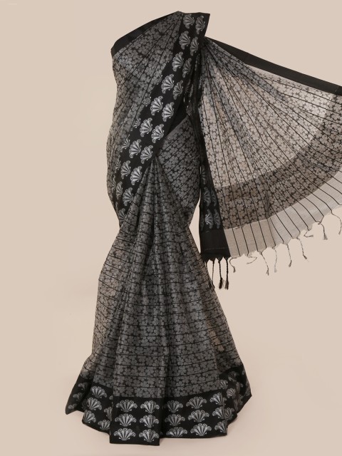 

Pothys Grey Printed Tissue Saree