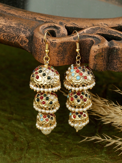 

THE AAB STUDIO Gold-Plated Handcrafted Contemporary Jhumkas