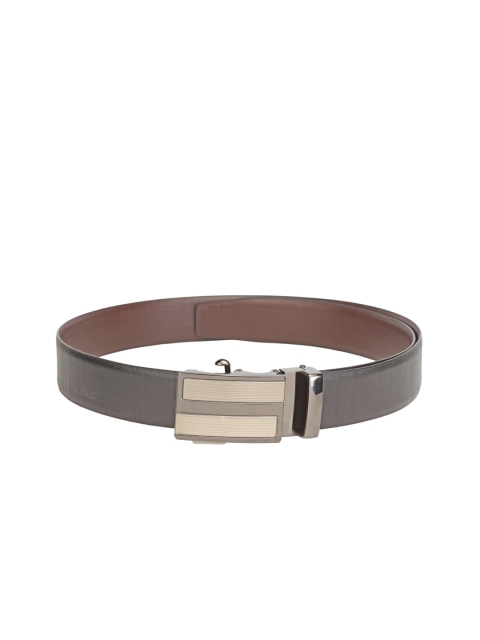 

Teakwood Leathers Men Black & Brown Textured Belt