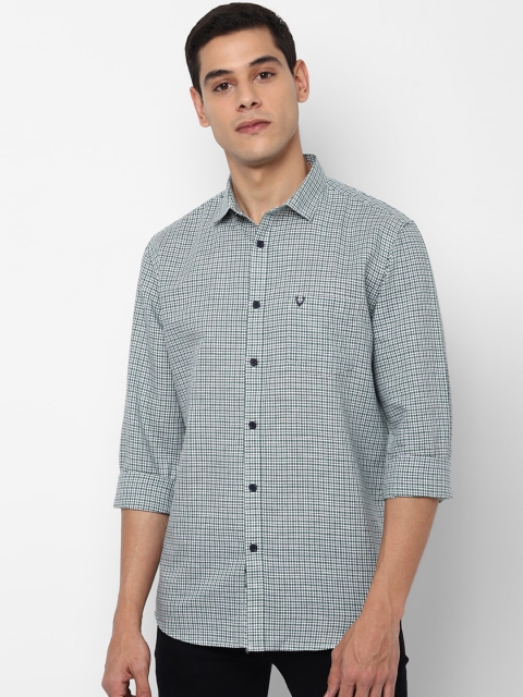 

Allen Solly Men Green Slim Fit Checked Casual Shirt