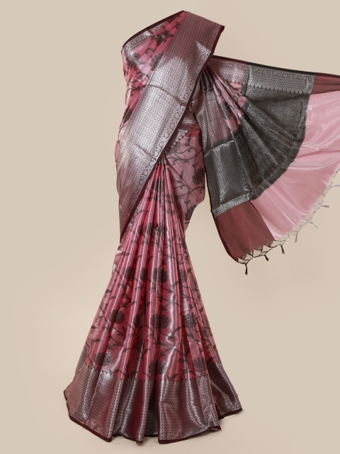 

Pothys Pink & Black Tissue Woven Design Saree