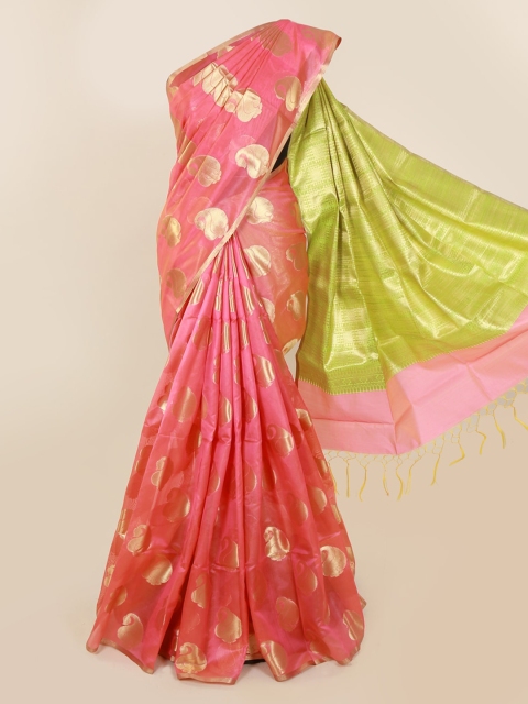 

Pothys Pink Woven Design Silk Cotton Saree