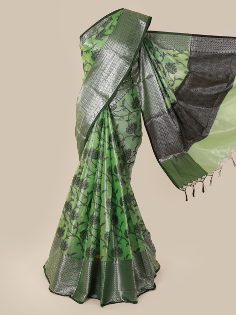 

Pothys Green Woven Design Tissue Saree