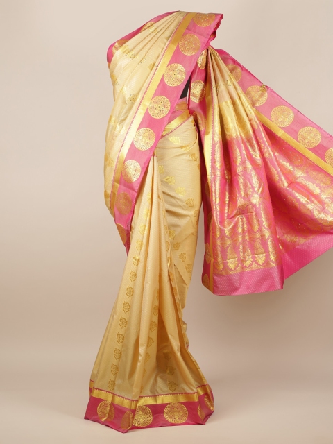 

Pothys Beige Woven Design Art Silk Saree