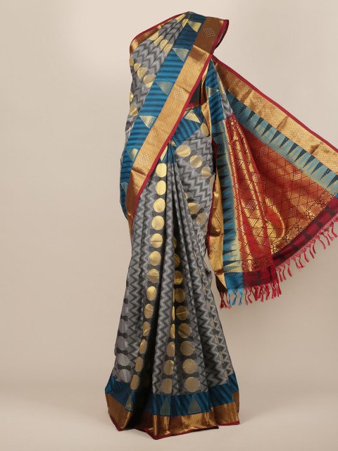 

Pothys Grey Woven Design Pure Silk Saree
