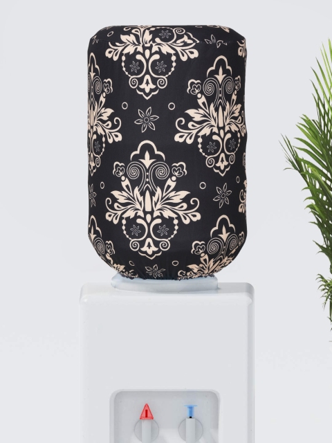 

Cortina Black & Cream-Colored Printed Water Dispenser Cover