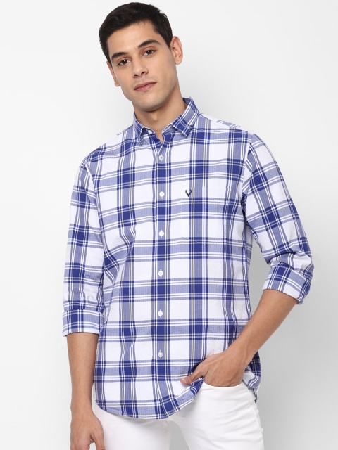 

Allen Solly Men White Slim Fit Checked Casual Shirt