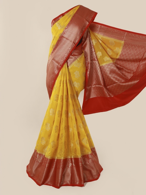

Pothys Yellow Woven Design Tissue Saree
