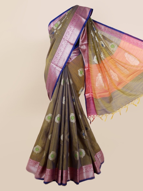 

Pothys Green Woven Design Cotton Blend Saree