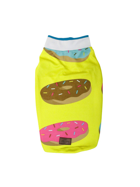 

Pawsindia Yellow & Pink Donuts Printed Dog T-Shirt