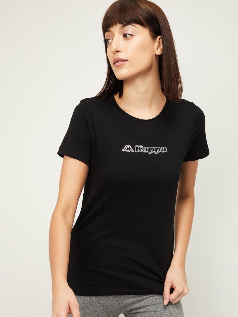 

Kappa Women Black Solid Round Neck T-shirt