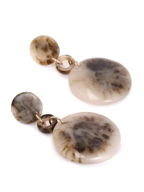 

FOREVER 21 Beige Circular Drop Earrings