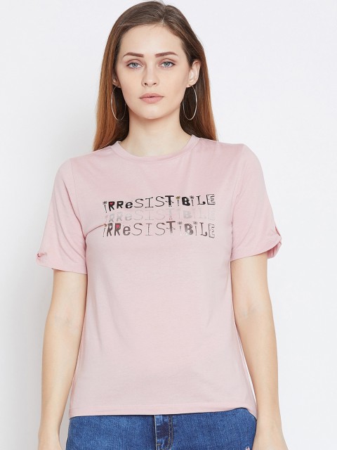 

CAMLA Women Peach Coloured Half Sleeve Top