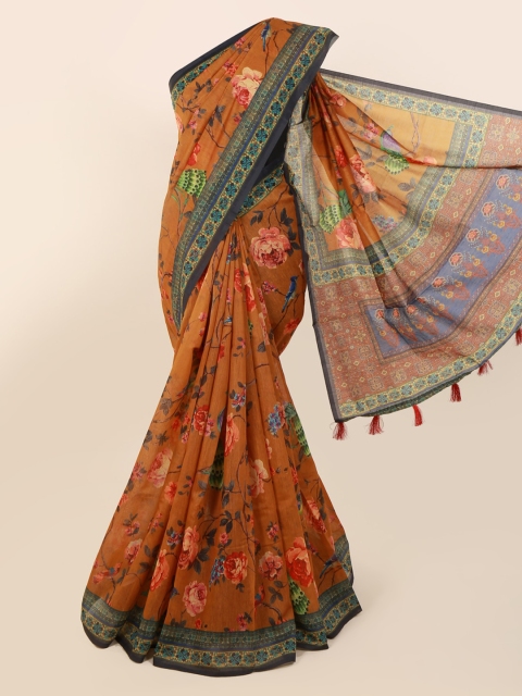 

Pothys Mustard Printed Cotton Blend Saree