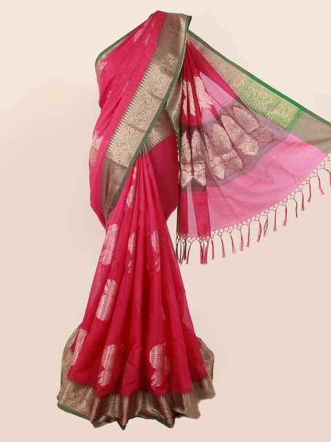 

Pothys Magenta Woven Design Cotton Blend Saree