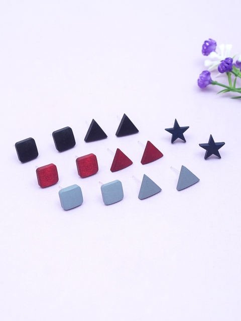 

Golden Peacock Multicoloured Geometric Studs, Multi