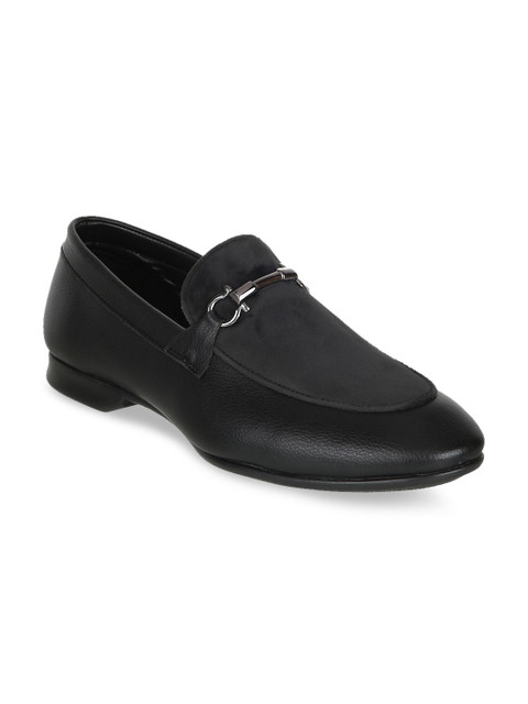 

Carlton London Men Black Woven Design Loafers